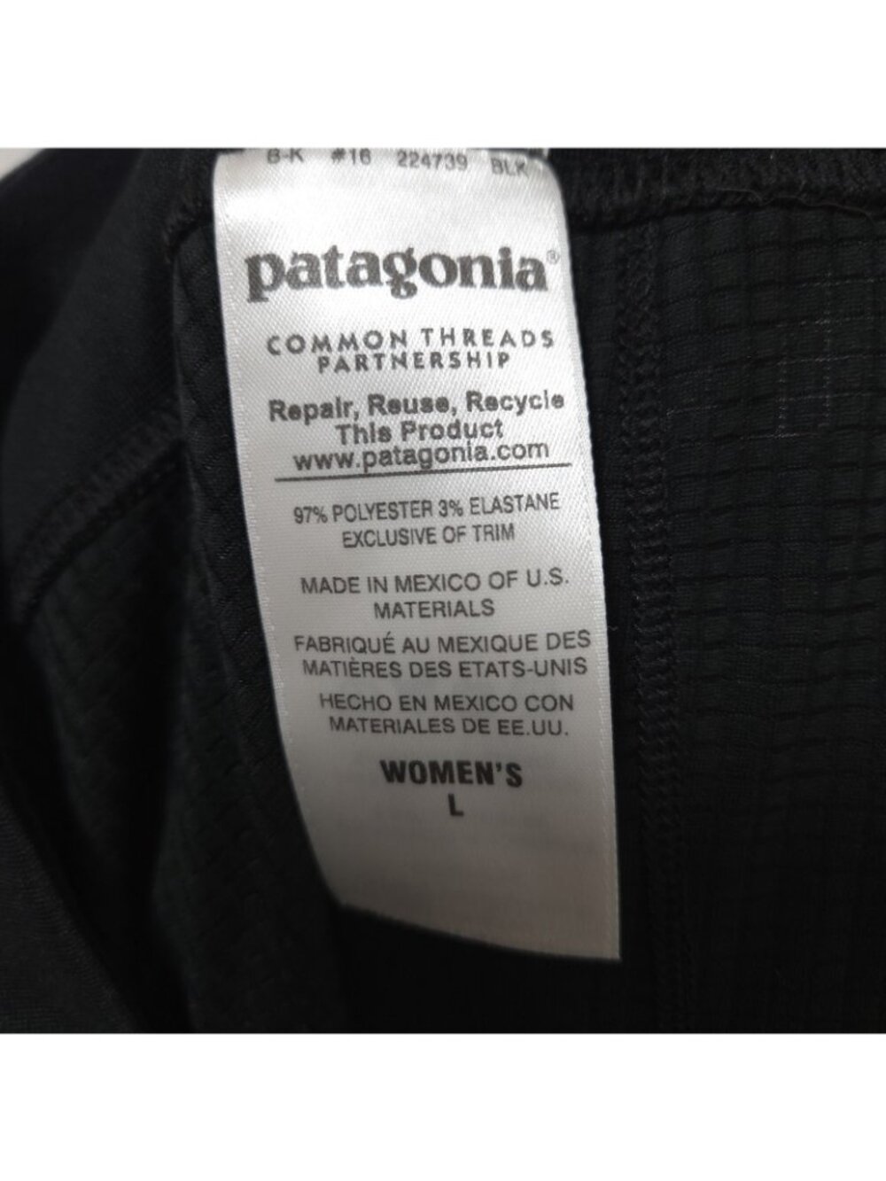 Patagonia Leggings Black Size XL Midweight Capilene Baselayer Sport Skinny - Picture 15 of 15